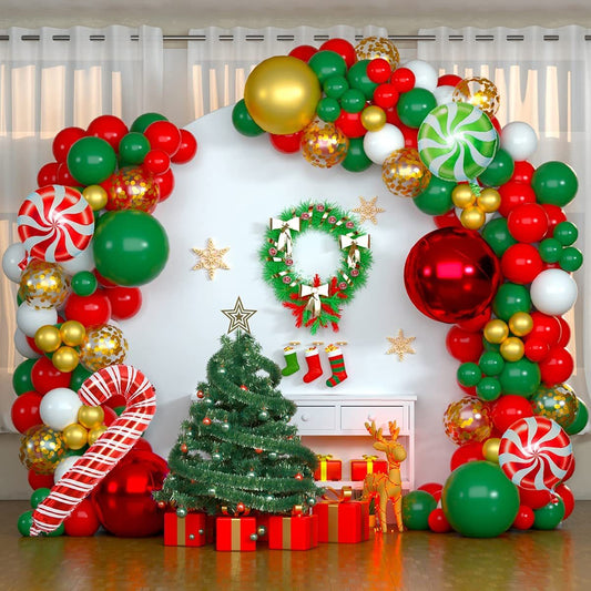 Christmas Party Scene Arrangement Themed Balloon Chain Set