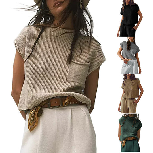 Women’s Sleeveless Knitted Pullover Vest