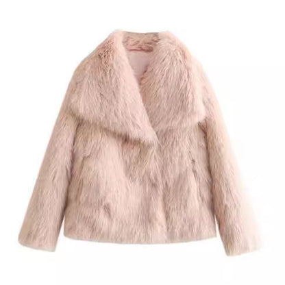 Women’s Winter Plush Fluffy Lapel Jacket
