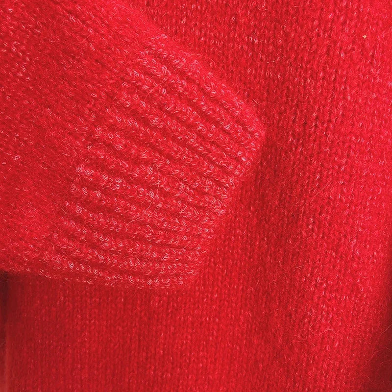 Women's Knitwear Comfort And Casual Printed Long Sleeve Round Neck Sweater