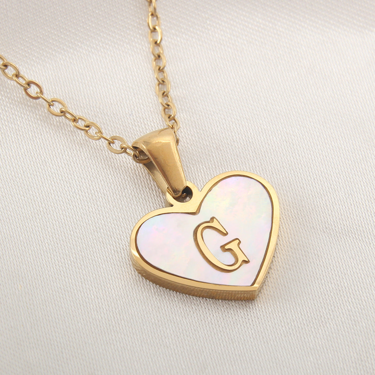 Heart-Shaped Letter Necklace