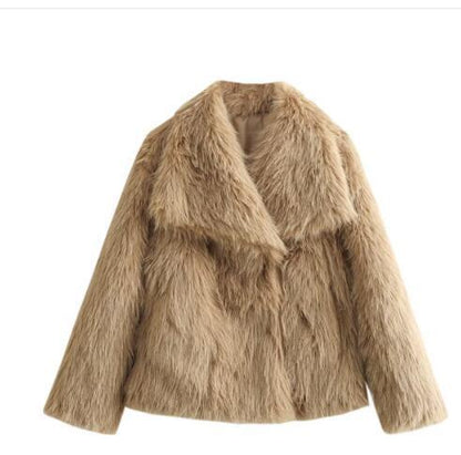 Women’s Winter Plush Fluffy Lapel Jacket