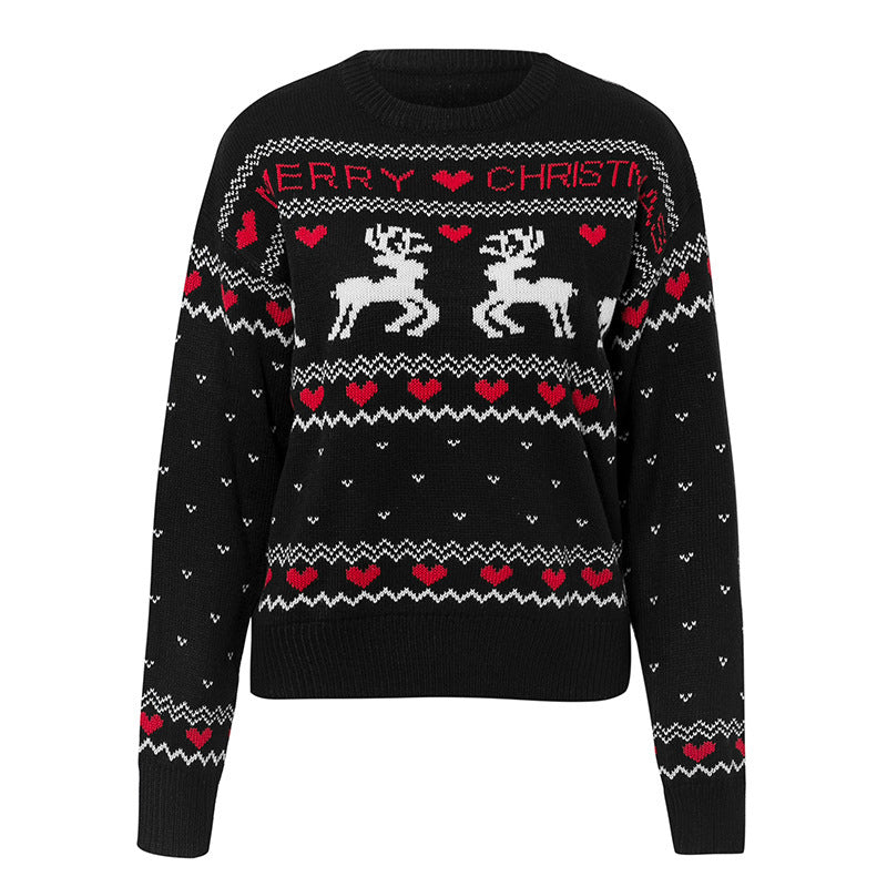 Women’s Elk Heart Christmas Sweater