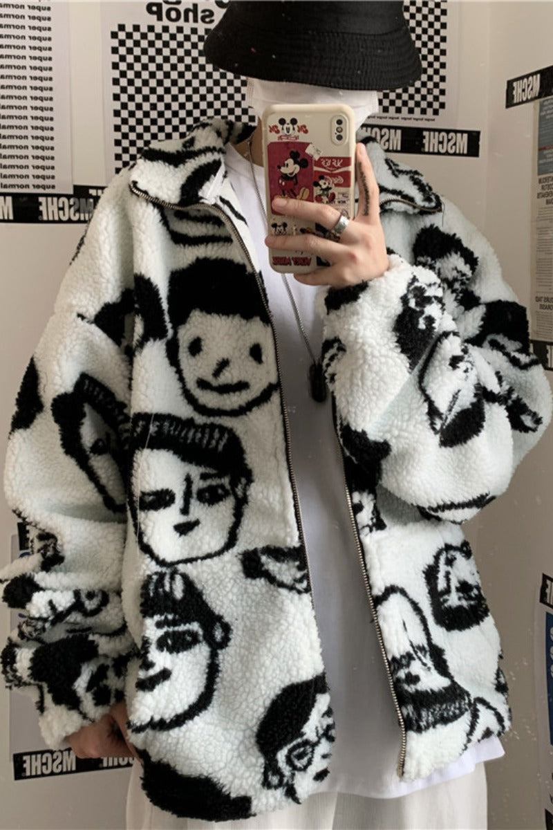 WAKUTA Printed Wool Coat