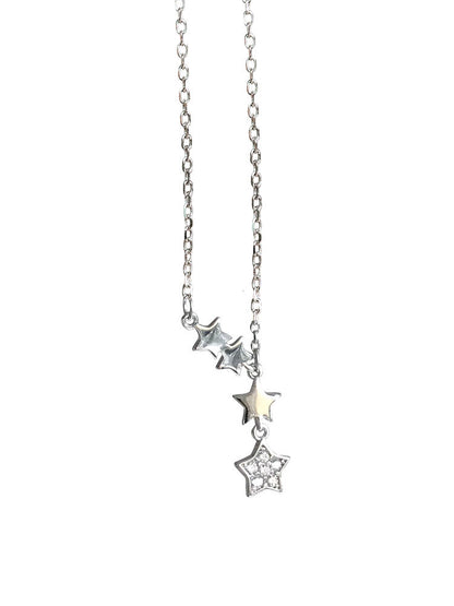 925 Sterling Silver Tassel Star Necklace