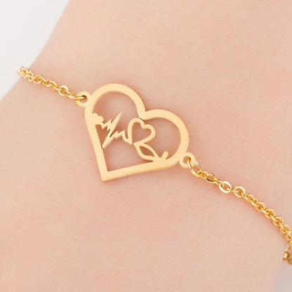 Gold Origami Elephant Charm Bracelet