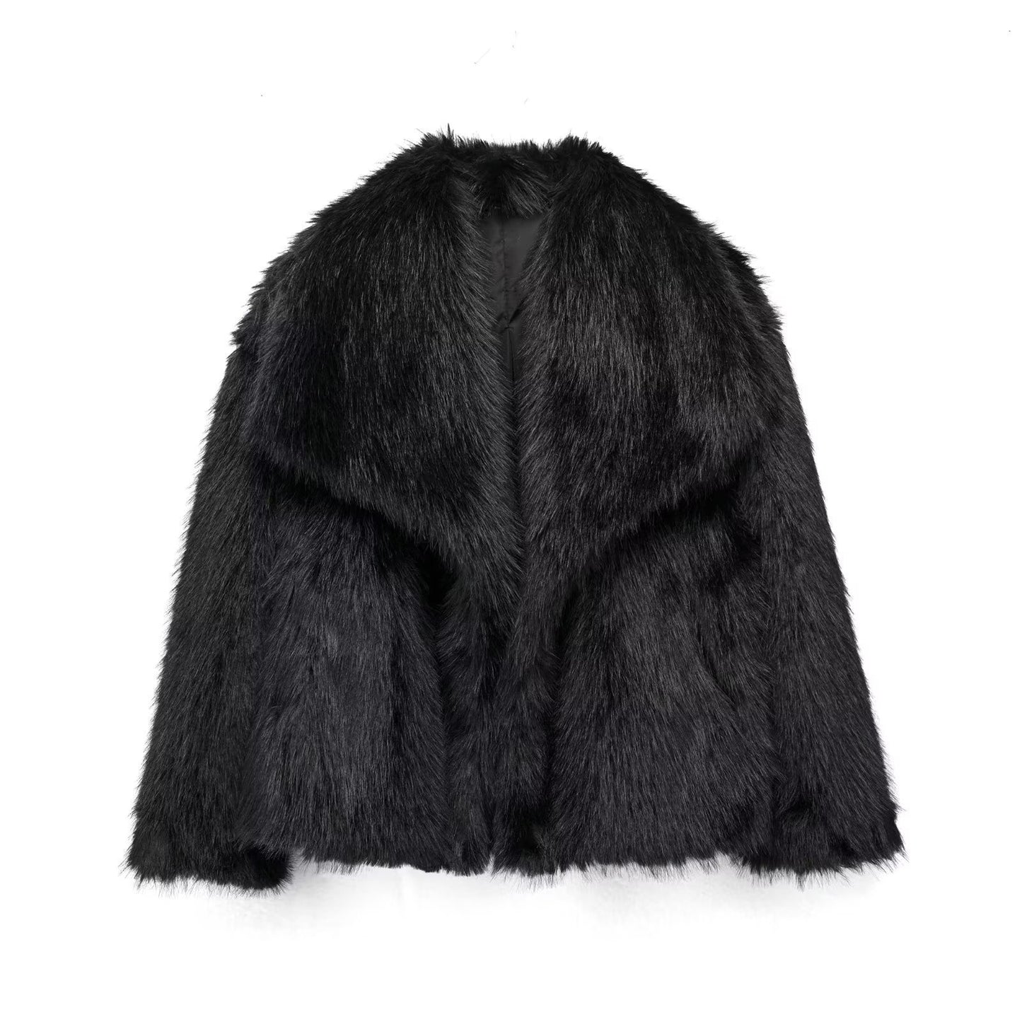 Women’s Winter Plush Fluffy Lapel Jacket