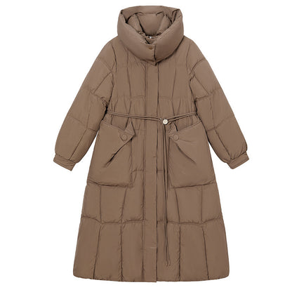 Knee-Length Padded Cotton Coat