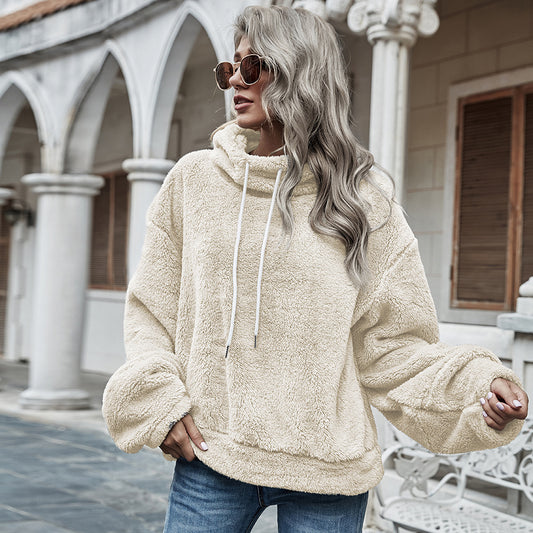 Women’s Hooded Plush Loose Sweater