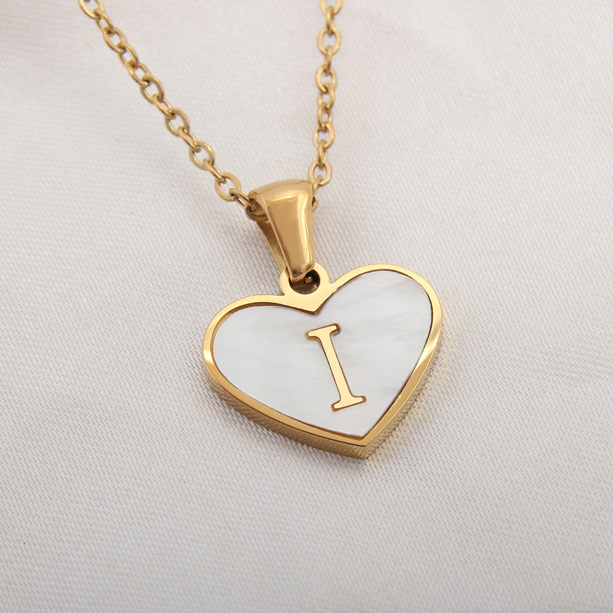 Heart-Shaped Letter Necklace