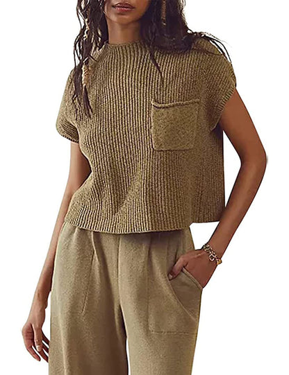Women’s Sleeveless Knitted Pullover Vest