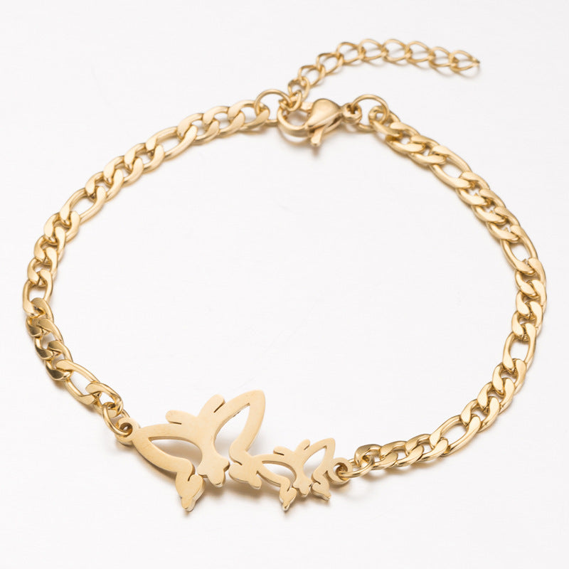 Gold Origami Elephant Charm Bracelet