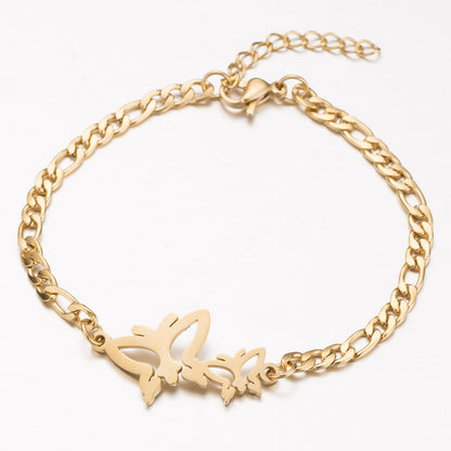 Gold Origami Elephant Charm Bracelet