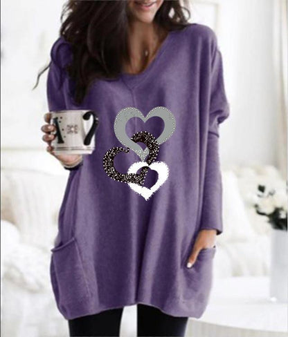 Women’s Printed Pocket Mid-Length Top