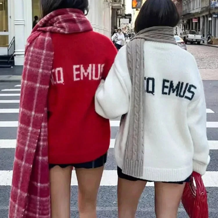 Women's Knitwear Comfort And Casual Printed Long Sleeve Round Neck Sweater