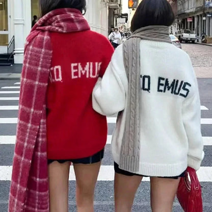 Women's Knitwear Comfort And Casual Printed Long Sleeve Round Neck Sweater