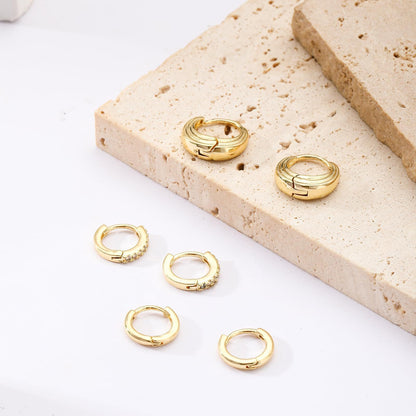 Gold Hoop Earrings 14K Goldwhite Gold Plated Earrings