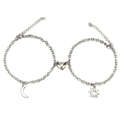 Magnetic Sun & Moon Couple Bracelets