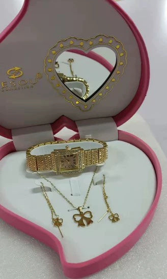 Women’s Jewelry Watch & Necklace Set