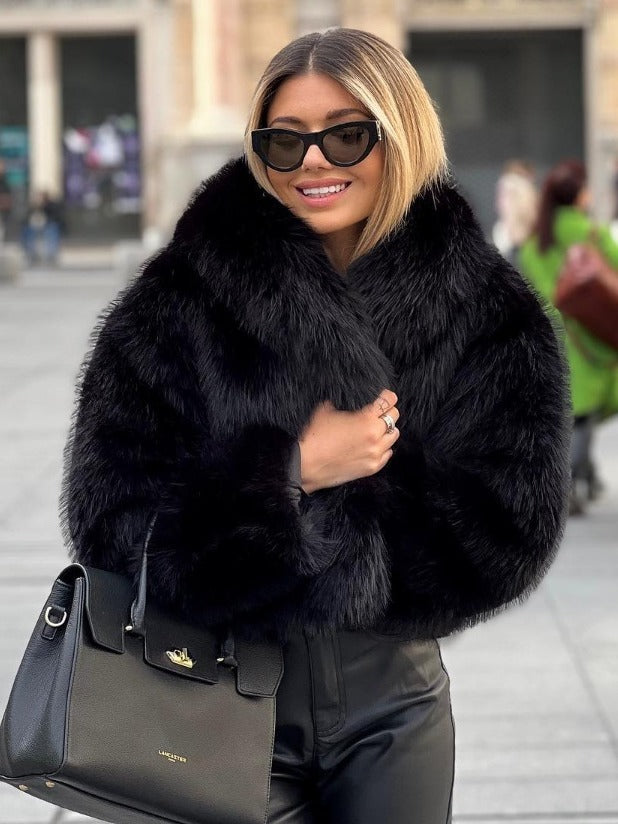 Women’s Winter Plush Fluffy Lapel Jacket
