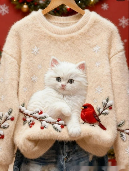 3D Digital Printed Flannel Sweatshirt Women