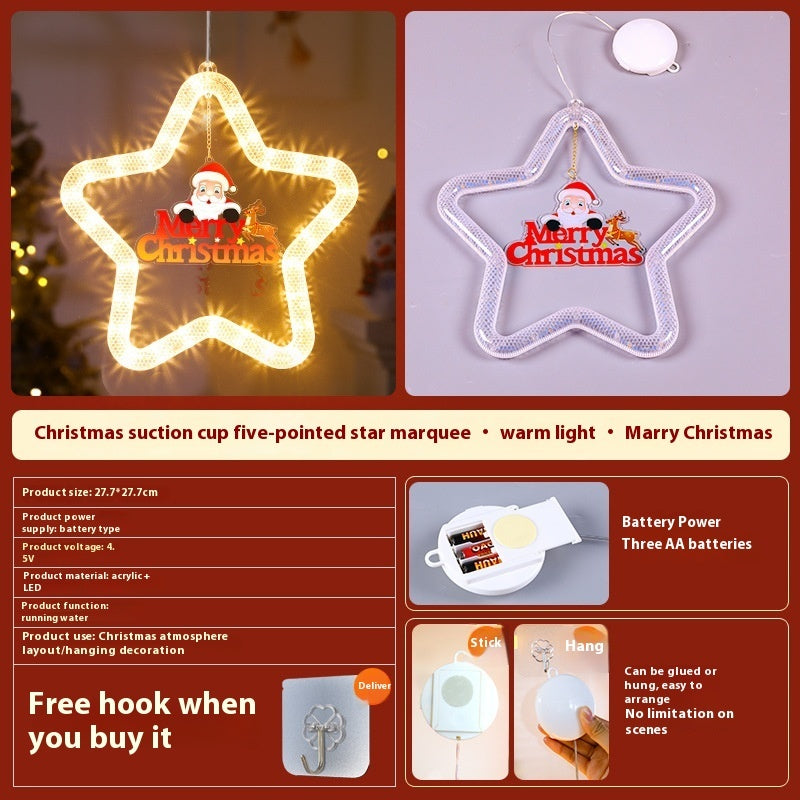 LED Christmas Star Pendant Decoration