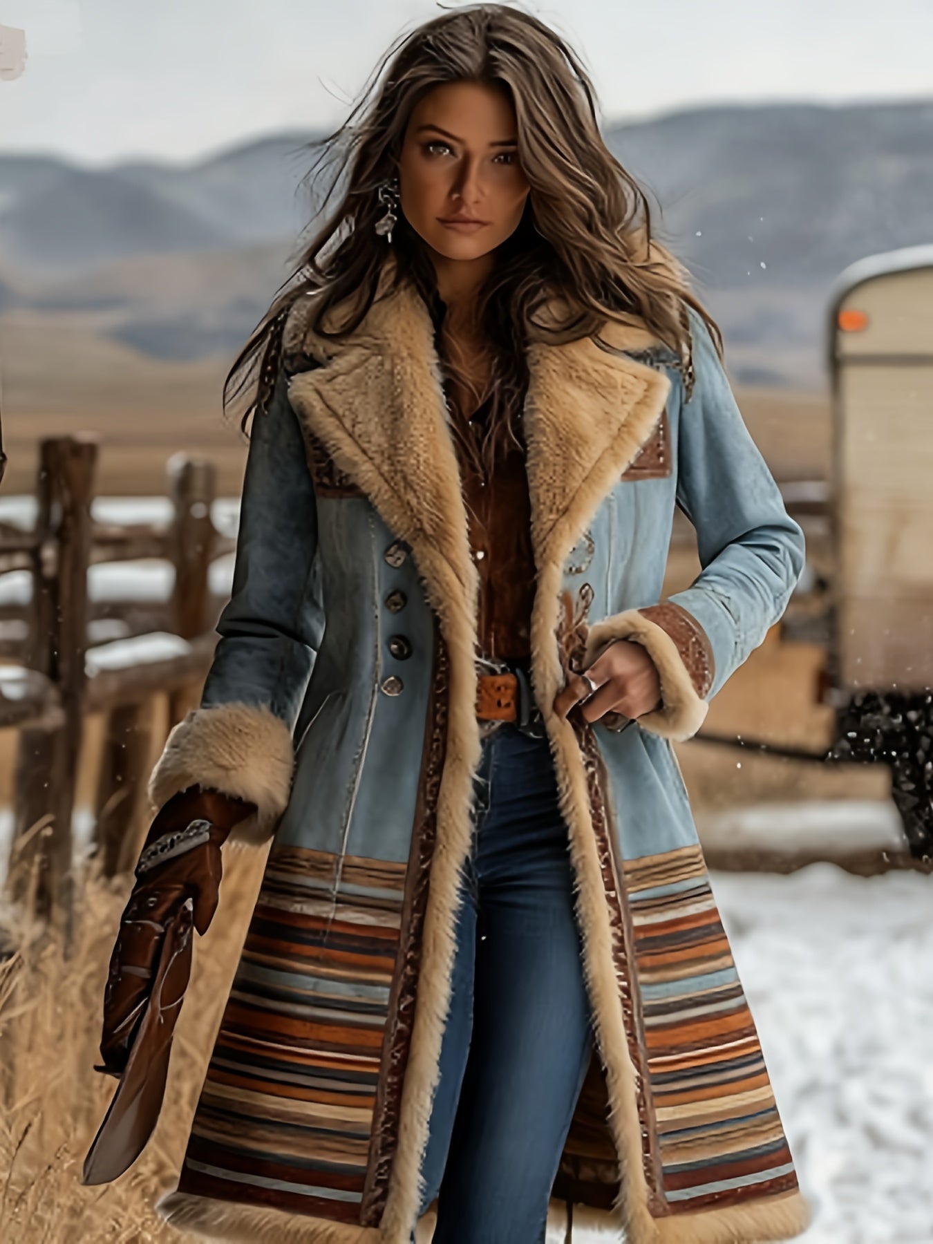 Long Woolen Overcoat for Women