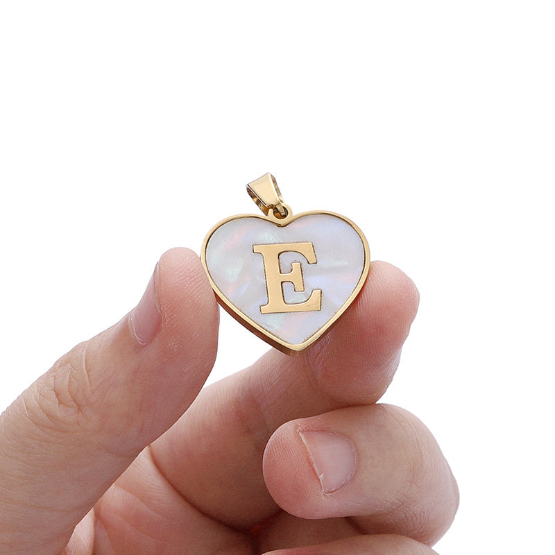 Heart-Shaped Letter Necklace