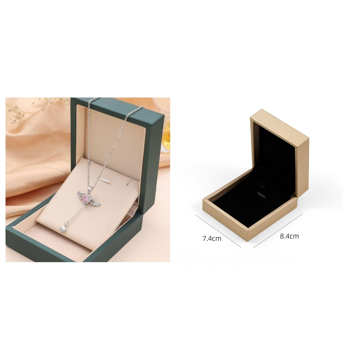 Cupid Heart Angel Wings Necklace