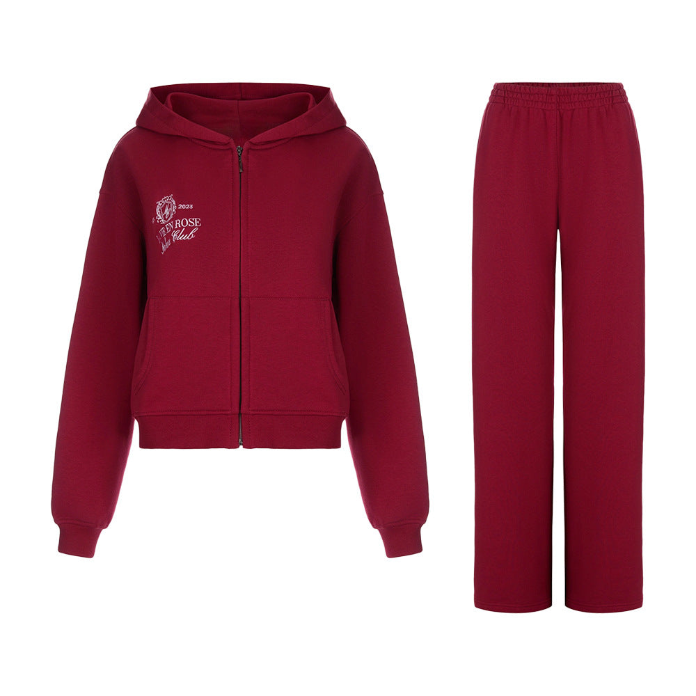 Women's Zipper Sweater Suit Leisure Sports