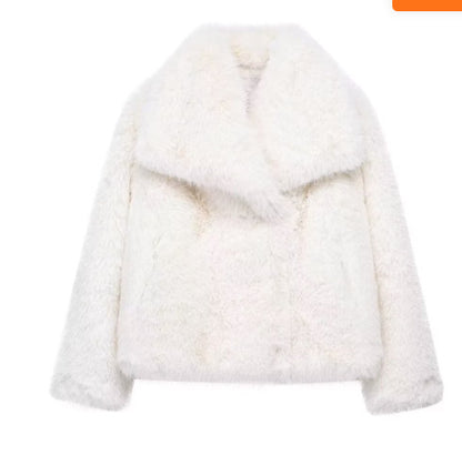 Women’s Winter Plush Fluffy Lapel Jacket