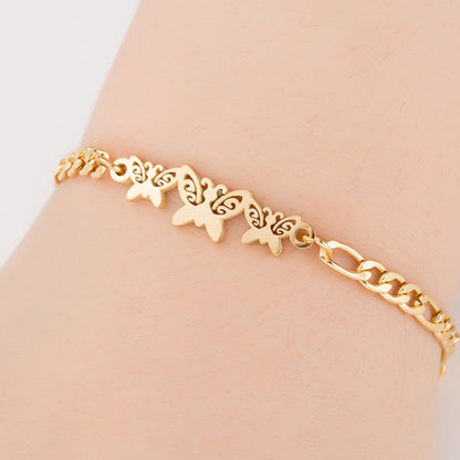 Gold Origami Elephant Charm Bracelet