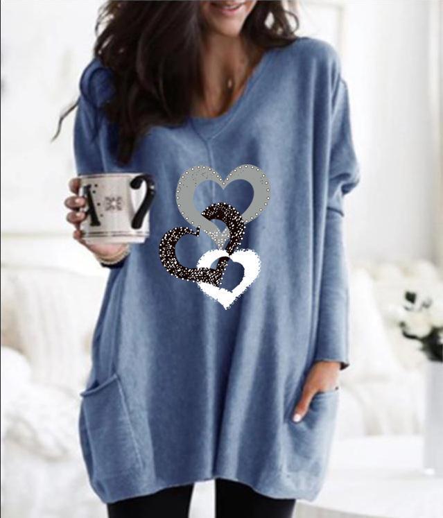 Women’s Printed Pocket Mid-Length Top