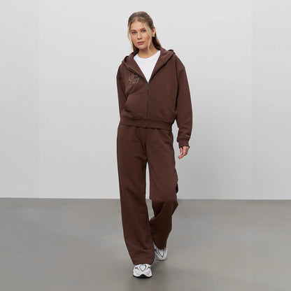 Women's Zipper Sweater Suit Leisure Sports