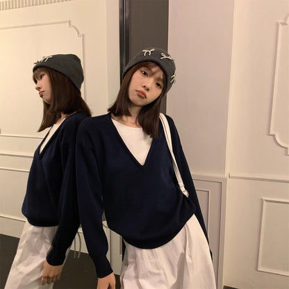New Fake Two-piece Knitted Sweaters Women