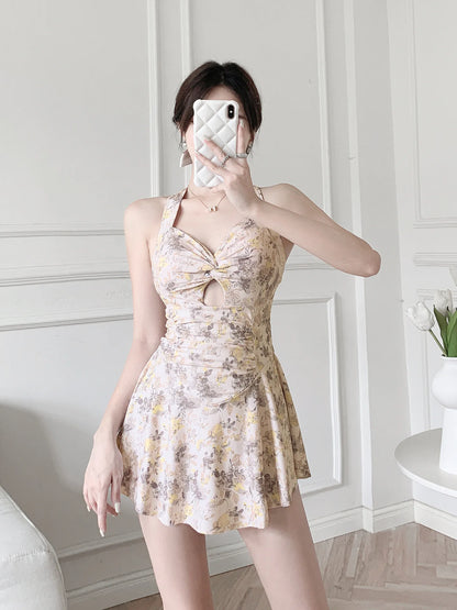 Women’s Cute One-Piece Swimsuit with Hanging Neck