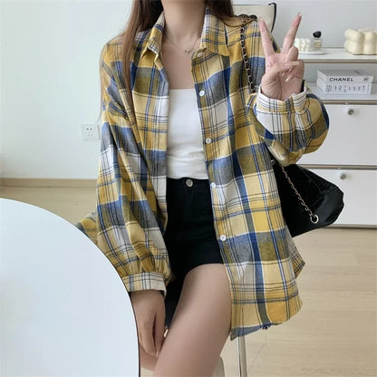 Vintage Plaid Shirt Women