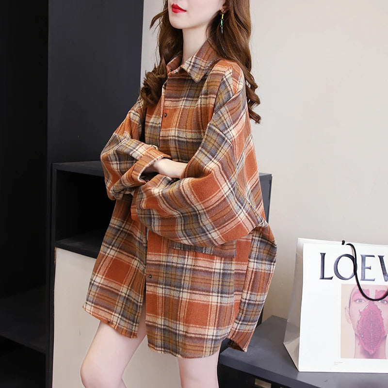 Vintage Plaid Shirt Women