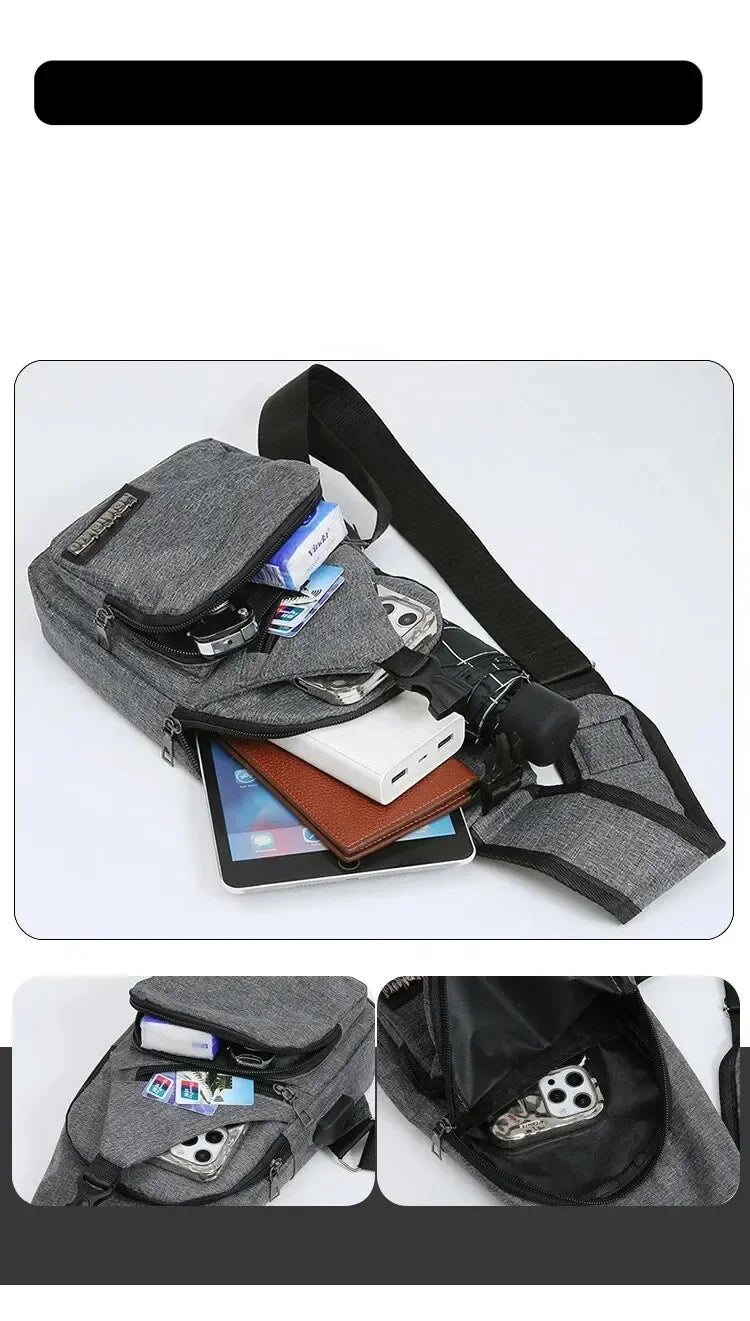 Unisex One-Shoulder Chest Bag