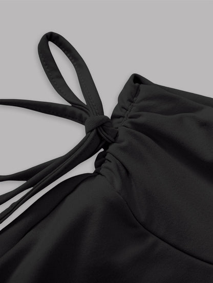 Solid Color High Waist Skirt