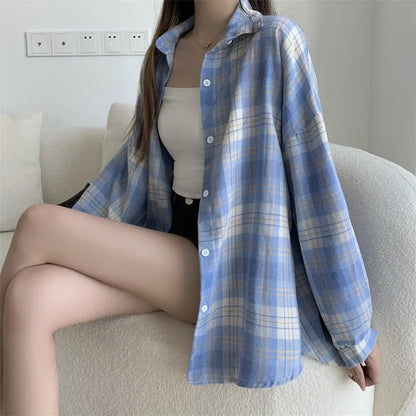 Vintage Plaid Shirt Women