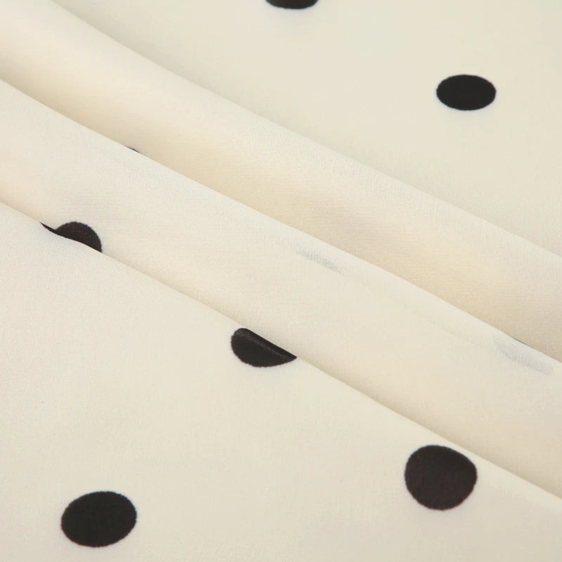 Elegant Polka Dot Midi Skirt