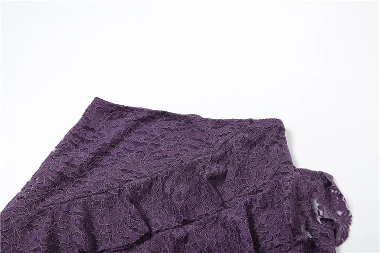 Nibber Tassels Women Skirts Irregular Hem Multi-Layered Ruffles Lace Patchwork Sweet Summer Trend Daily Skinny Versatile Bottoms