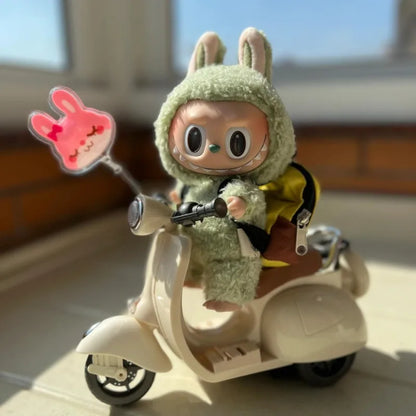 Mini Labubu Doll Motorcycle Toy