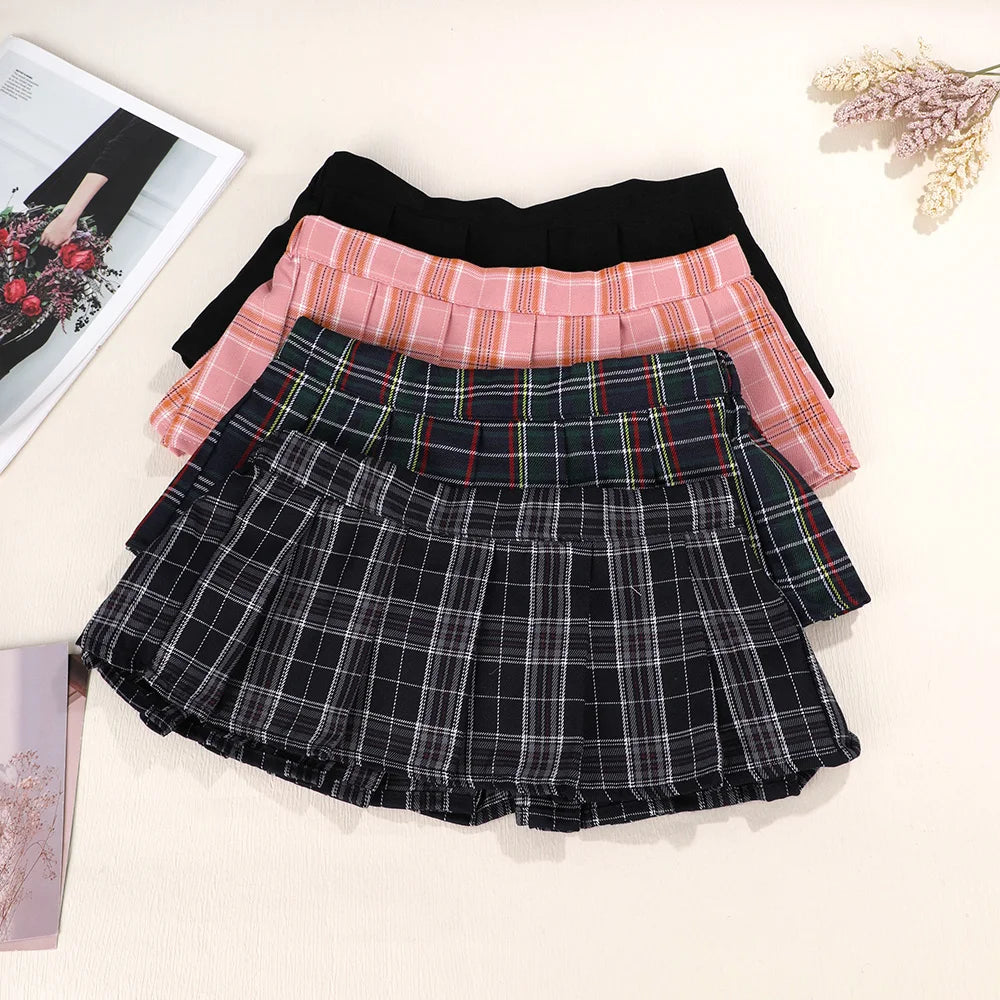 Ultrashort Jk Skirts Plaid Cosplay Costume Skirt Japanese Style Summer Schoolgirl Pleated Skirts Vintage Sexy Clubwear Skirt