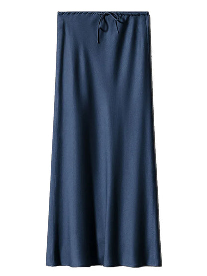 Elegant Satin Maxi Skirt