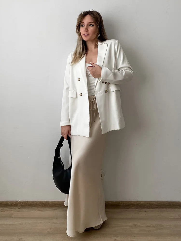 Elegant Satin Maxi Skirt