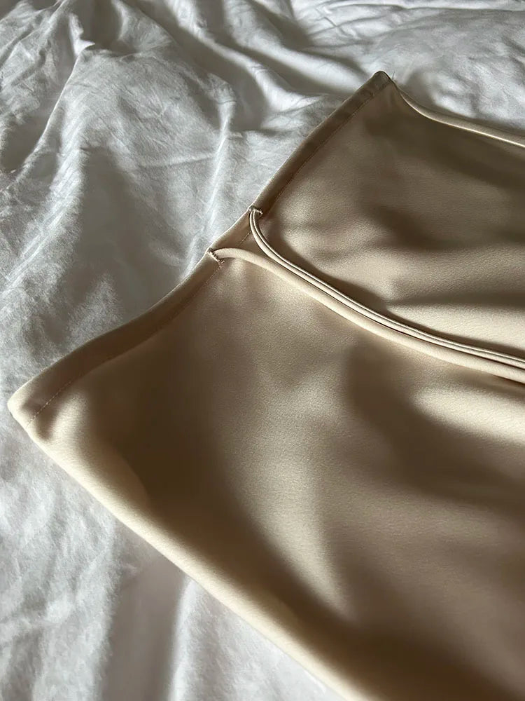 Elegant Satin Maxi Skirt