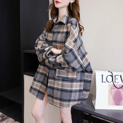 Vintage Plaid Shirt Women