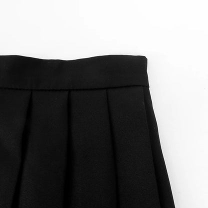 Sexy Black Pleated Skirt